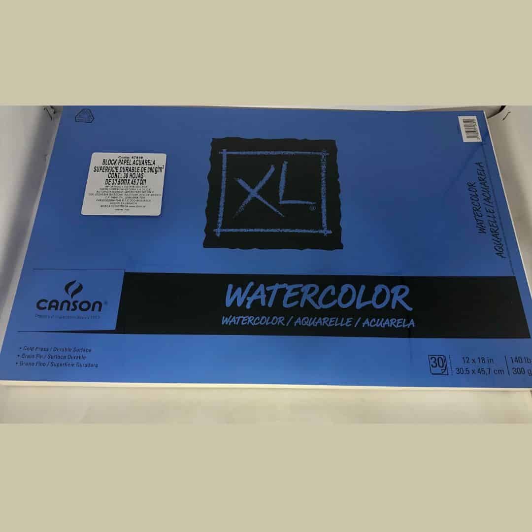 Block para acuarela Canson en papel durable de 300 grs.