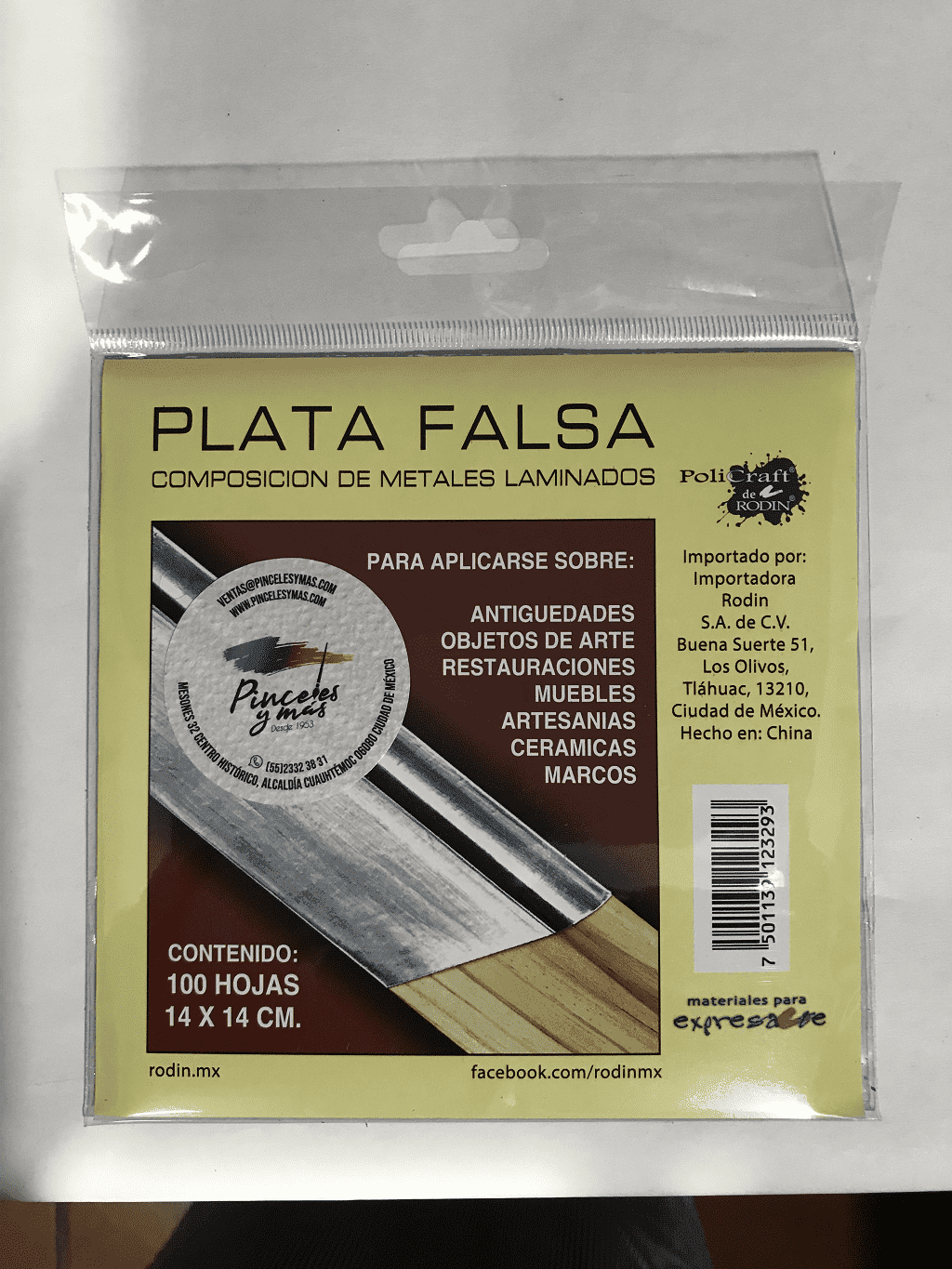 PLATA RODIN 14x14 FALSA CHI BLS 100H