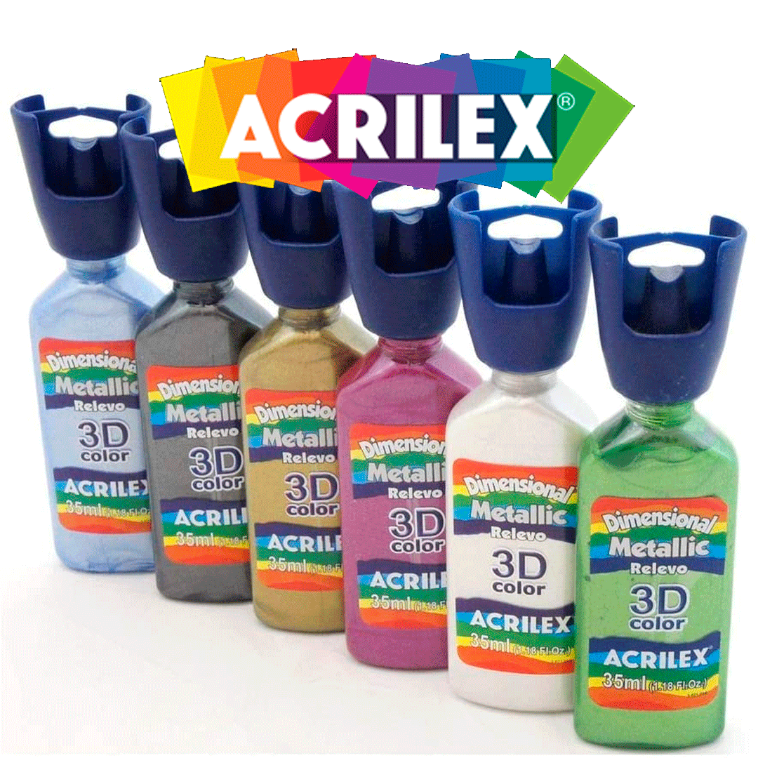 Pintura Acrilex dimensional metálica