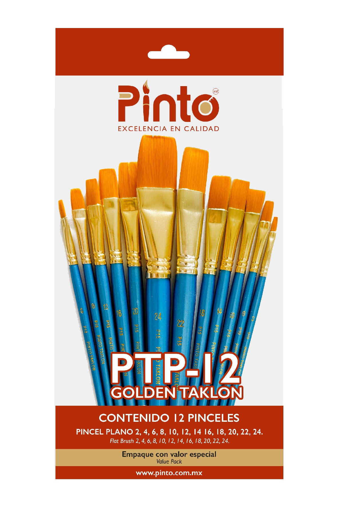 PINCEL PINTO PTP-12 JUEGO 12 PINCELES