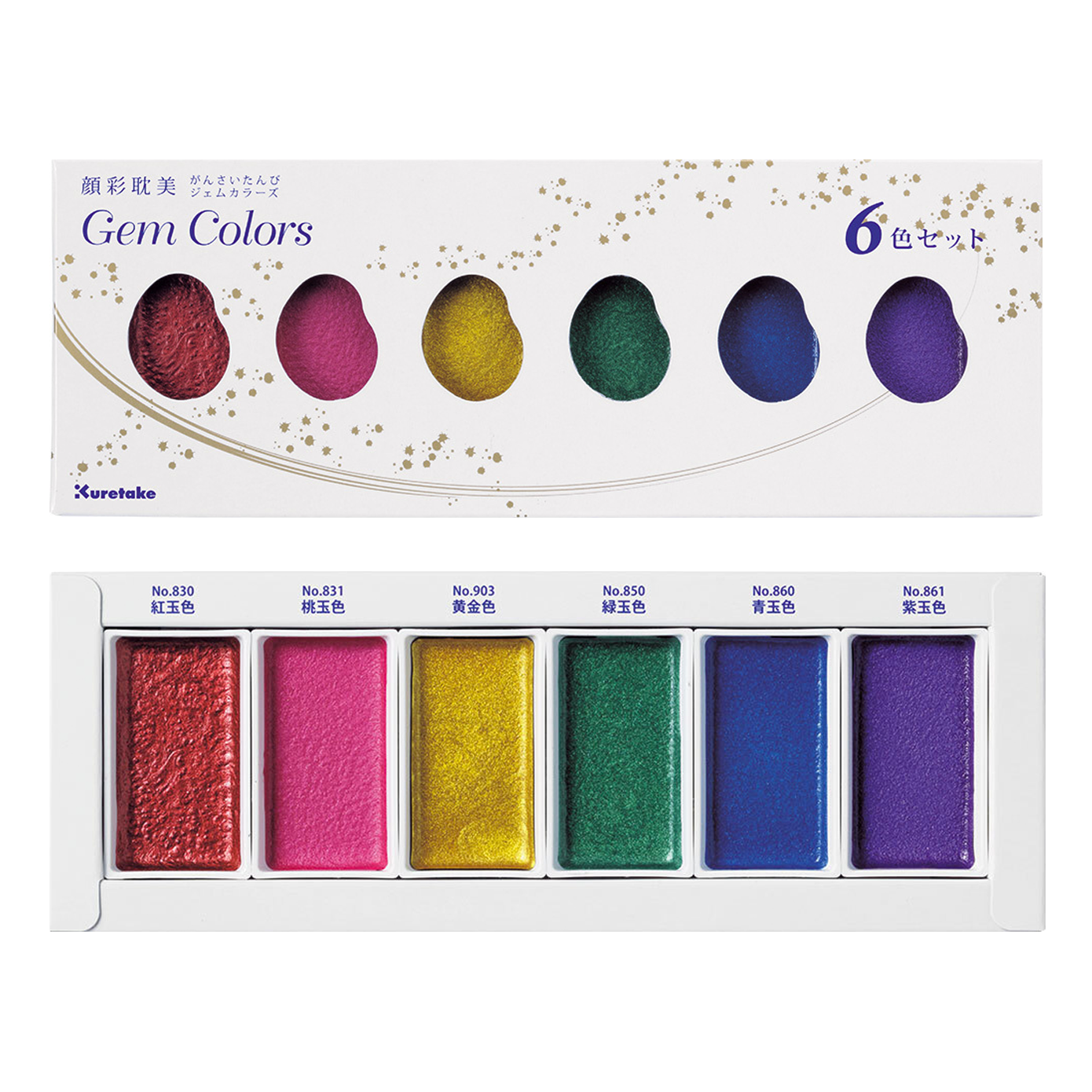 ACUARELA KURETAKE GEM 6 COLORES SET
