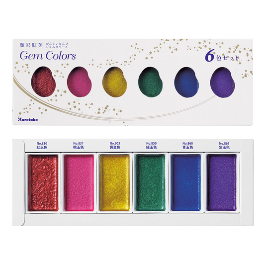 ACUARELA KURETAKE GEM 6 COLORES SET