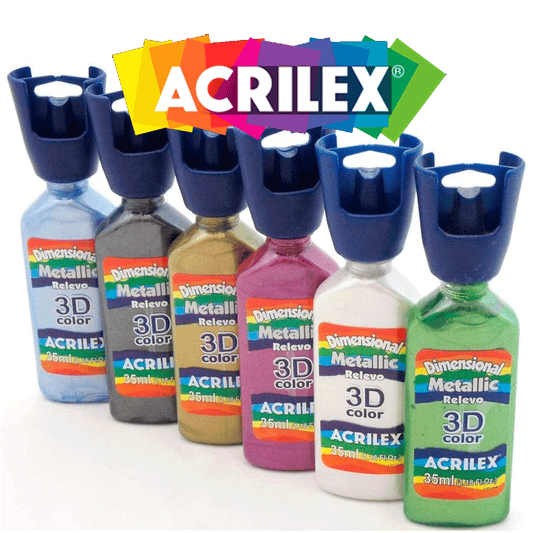 Pintura Acrilex dimensional metÃ¡lica