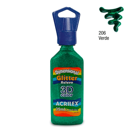 PINT DIM ACRILEX #206 35ML VDE GLITT TUB